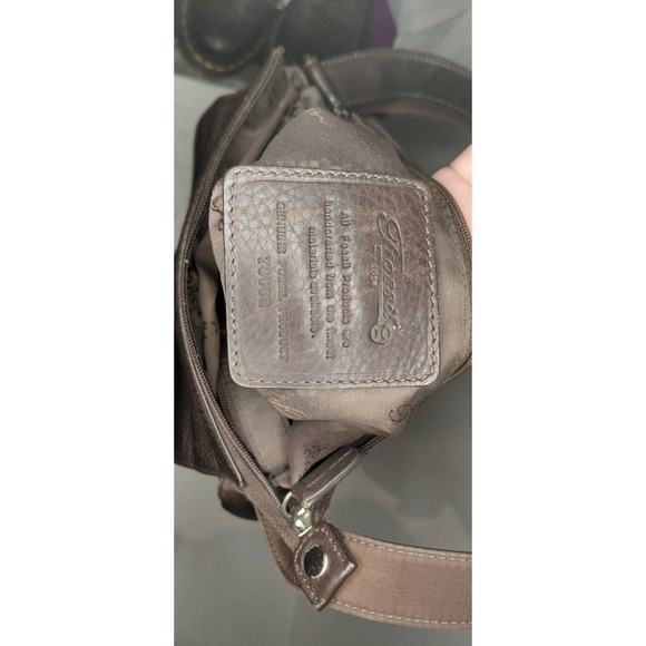 vintage brown leather Fossil crossbody messenger bag Y2k 90s professional Indie - Picture 13 of 13